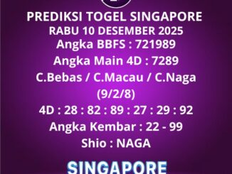 Prediksi Togel Singapore