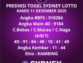 Prediksi Togel Sydney Lotto