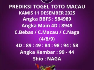 Prediksi Togel Toto Macau