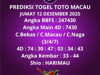 Prediksi Togel Toto Macau