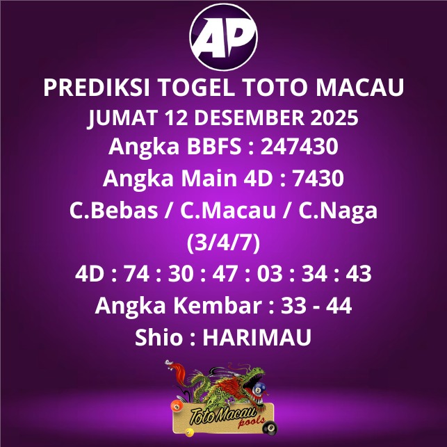 Prediksi Togel Toto Macau