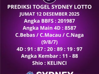 Prediksi Togel Sydney Lotto