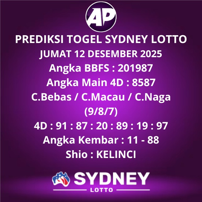 Prediksi Togel Sydney Lotto