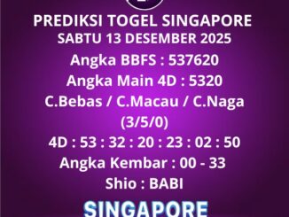 Prediksi Togel Singapore