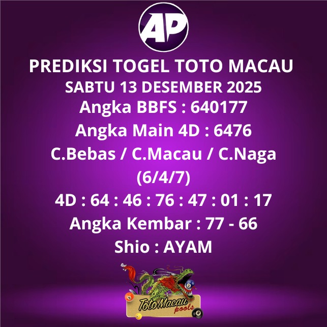 Prediksi Togel Toto Macau