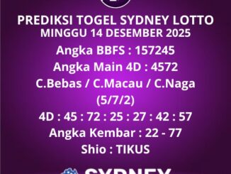 Prediksi Togel Sydney Lotto