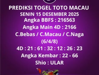Prediksi Togel Toto Macau