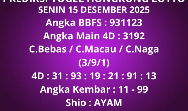 Prediksi Togel Hongkong Lotto