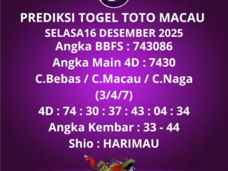 Prediksi Togel Toto Macau
