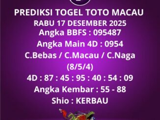 Prediksi Togel Toto Macau