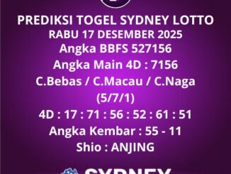 Prediksi Togel Sydney Lotto