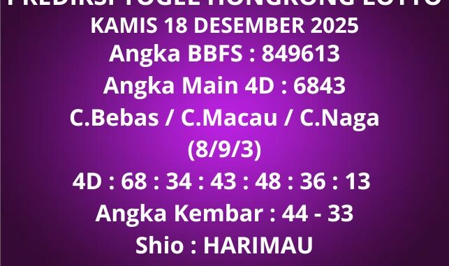 Prediksi Togel Hongkong Lotto