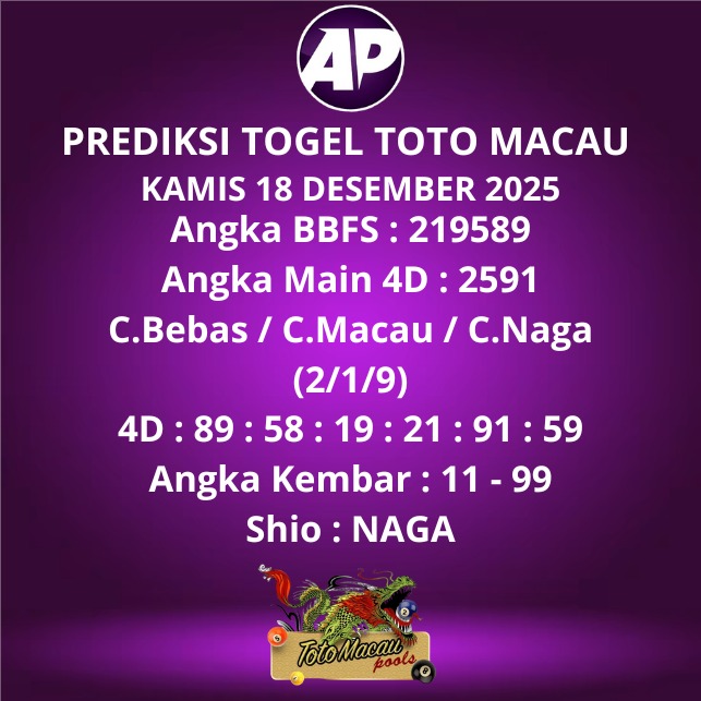 Prediksi Togel Toto Macau