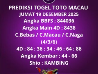 Prediksi Togel Toto Macau