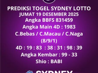 Prediksi Togel Sydney Lotto
