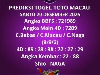 Prediksi Togel Toto Macau