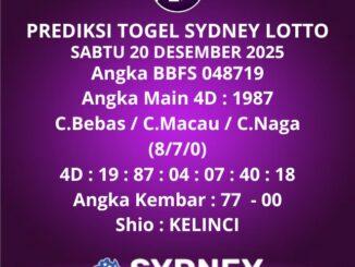 Prediksi Togel Sydney Lotto