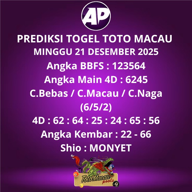 Prediksi Togel Toto Macau