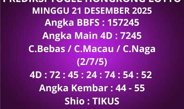 Prediksi Togel Hongkong Lotto