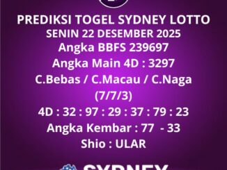 Prediksi Togel Sydney Lotto