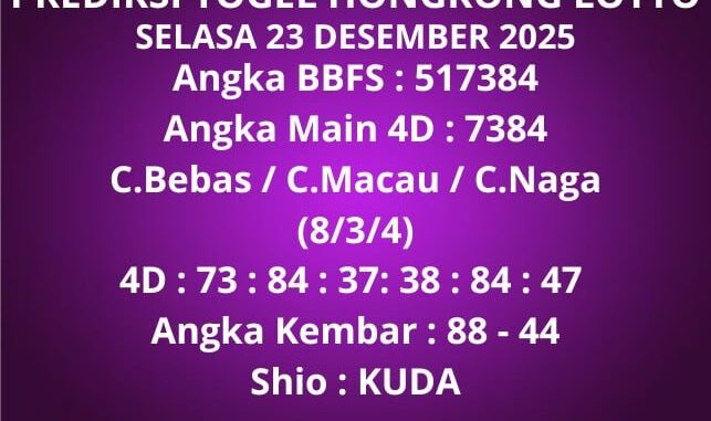 Prediksi Togel Hongkong Lotto