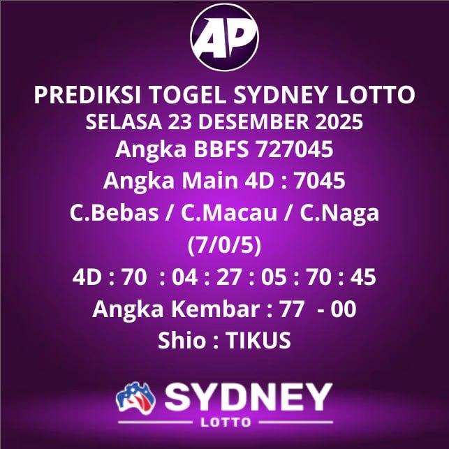 Prediksi Togel Sydney Lotto