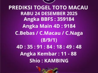 Prediksi Togel Toto Macau