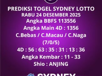 Prediksi Togel Sydney Lotto
