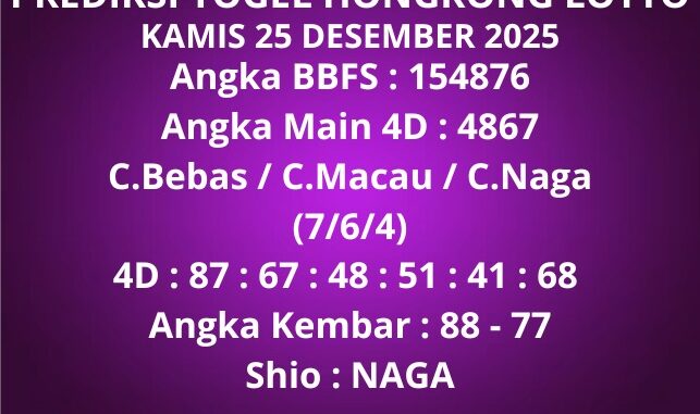 Prediksi Togel Hongkong Lotto