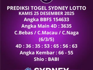 Prediksi Togel Sydney Lotto