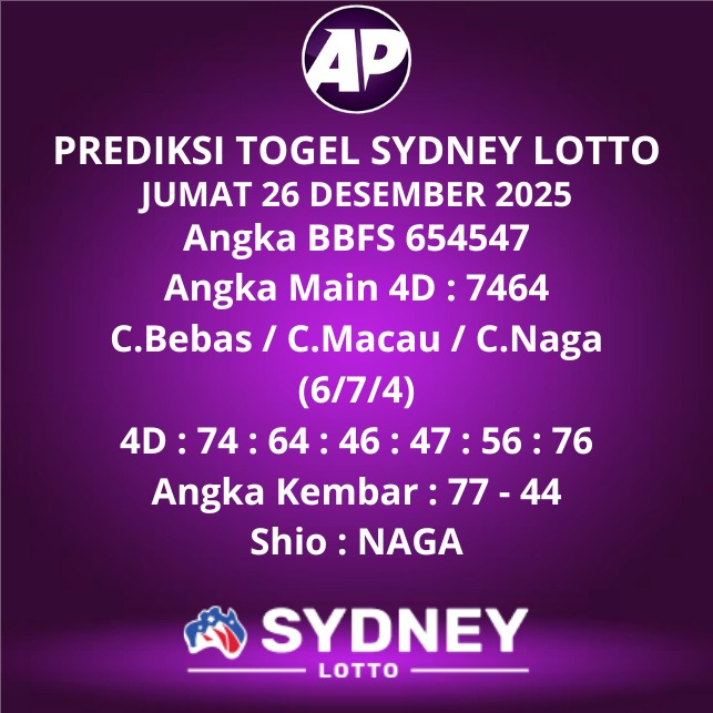 Prediksi Togel Sydney Lotto
