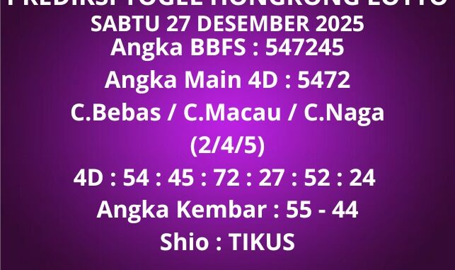 Prediksi Togel Hongkong Lotto