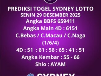 Prediksi Togel Sydney Lotto