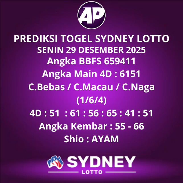 Prediksi Togel Sydney Lotto