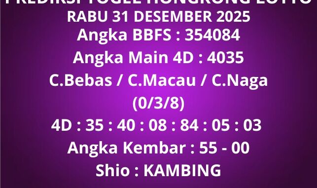 Prediksi Togel Hongkong Lotto