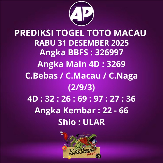 Prediksi Togel Toto Macau