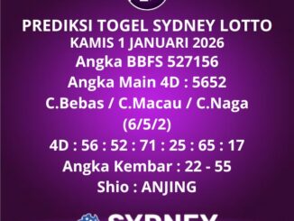 Prediksi Togel Sydney Lotto