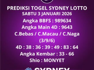Prediksi Togel Sydney Lotto