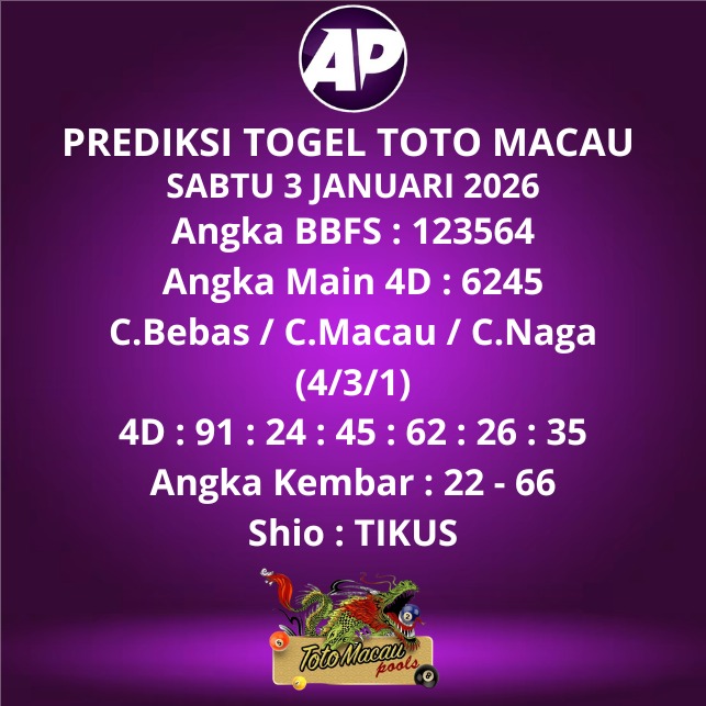 Prediksi Togel Toto Macau