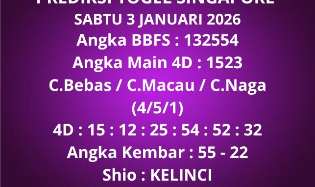 Prediksi Togel Singapore