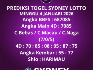 Prediksi Togel Sydney Lotto