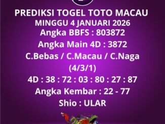 Prediksi Togel Toto Macau