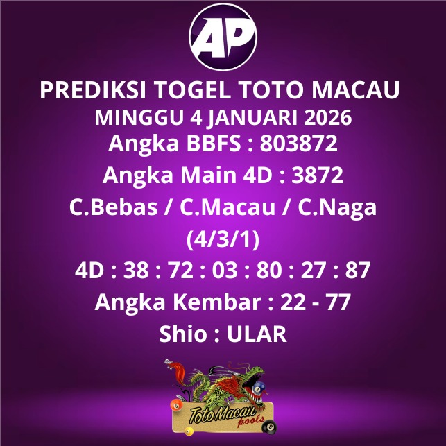 Prediksi Togel Toto Macau