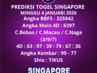 Prediksi Togel Singapore