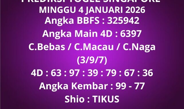 Prediksi Togel Singapore