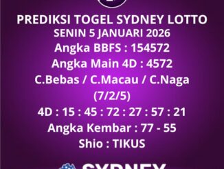 Prediksi Togel Sydney Lotto
