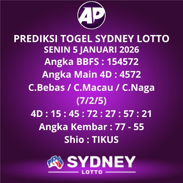 Prediksi Togel Sydney Lotto