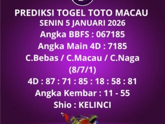 Prediksi Togel Toto Macau