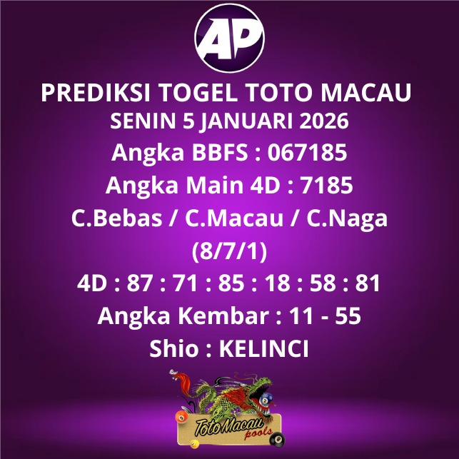 Prediksi Togel Toto Macau