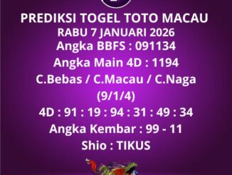 Prediksi Togel Toto Macau